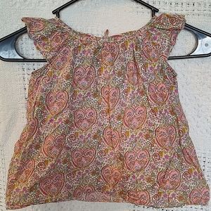 Peek Little Peanut Heart Blouse Size XL 18-24 Months